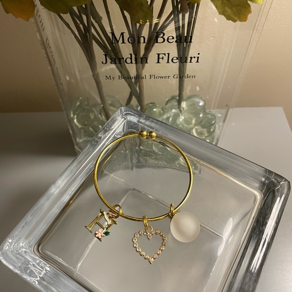 CMJ INITIAL BANGLE HANDMADE NWT - Picture 4 of 7